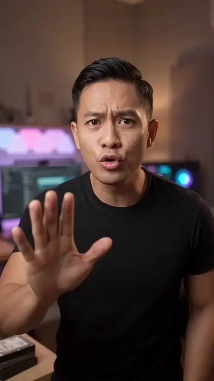 Cuplikan talking head sebelum diedit